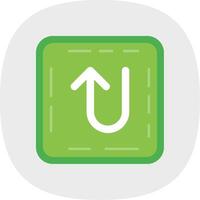 U turn Flat Curve Icon vector