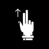 Two Fingers Up Glyph Inverted Icon vector