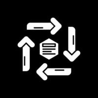 Infographic elements Glyph Inverted Icon vector