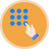 Password Lock Flat Multi Circle Icon vector