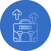 Career path Gradient Line Circle Icon vector