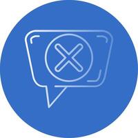 Cross mark Gradient Line Circle Icon vector