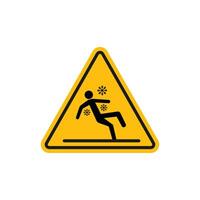 Slippery ice sign vector