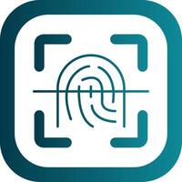 Finger print Glyph Gradient Round Corner Icon vector