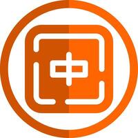 Align objects Glyph Orange Circle Icon vector