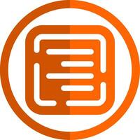 Right align Glyph Orange Circle Icon vector