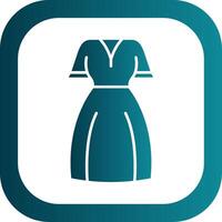 Women dress Glyph Gradient Round Corner Icon vector