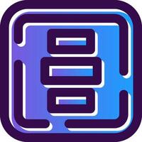 Horizontal Alignment Gradient Filled Icon vector