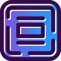 Vertical allignment Gradient Filled Icon vector