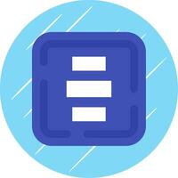 Horizontal Alignment Flat Blue Circle Icon vector
