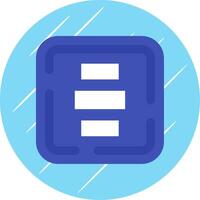 Horizontal Alignment Flat Blue Circle Icon vector