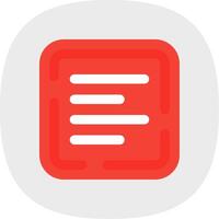 Left allignment Flat Curve Icon vector