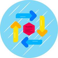 Infographic elements Flat Blue Circle Icon vector