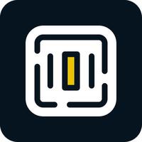 Center alignment Glyph Two Color Icon vector