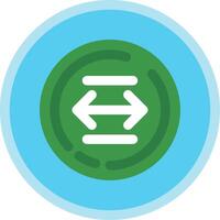 Left and right arrow Flat Multi Circle Icon vector
