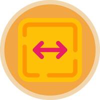 Left and right arrow Flat Multi Circle Icon vector