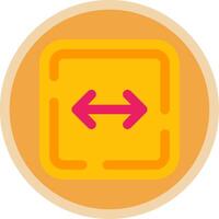 Left and right arrow Flat Multi Circle Icon vector