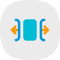 Carousel horizontal Flat Curve Icon vector