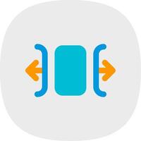 Carousel horizontal Flat Curve Icon vector