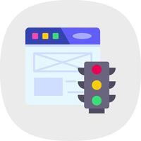 Web traffic Flat Curve Icon vector