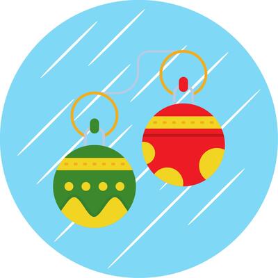 Jingle bell Flat Blue Circle Icon