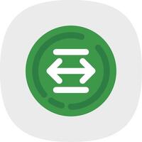 Left and right arrow Flat Curve Icon vector