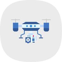 Camera drone Flat Curve Icon vector