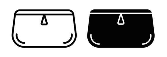 Cosmetic bag icon vector