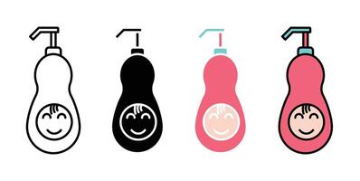 Baby shampoo icon vector