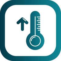 High temperature Glyph Gradient Round Corner Icon vector