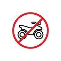 No all terrain vehicle sign vector