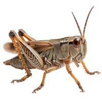 AI generated grasshopper isolated on transparent background ,generative ai png