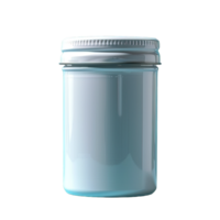 AI generated white medicine jar isolated on transparent background ,generative ai png