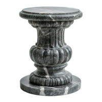 AI generated Pedestal Marble Isolated on Transparent Background ,marble display png ,generative ai