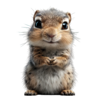 AI generated little chipmunk isolated on transparent background ,generative ai png