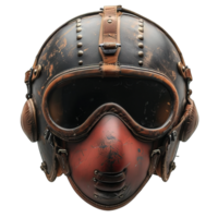 ai généré antique pilote casque isolé sur transparent Contexte ,génératif ai png