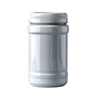 AI generated white medicine jar isolated on transparent background ,generative ai png