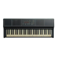 AI generated piano keyboard isolated on transparent background ,electric piano ,generative ai png