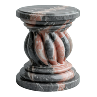 AI generated Pedestal Marble Isolated on Transparent Background ,marble display png ,generative ai