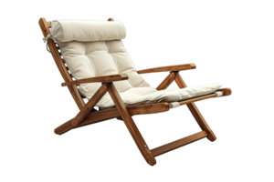 AI generated Lounge chair isolated on transparent background ,generative AI png