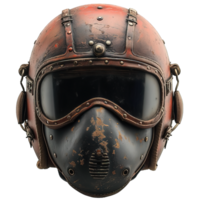 AI generated Antique pilot helmet isolated on transparent background ,generative ai png