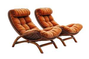 AI generated Lounge chair isolated on transparent background ,generative AI png