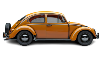 AI generated Side view of antique old car isolated on transparent background ,generative ai png