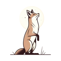 cute fox drawing PNG