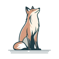 cute fox drawing PNG