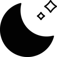 Moon glyph and line vector illustration