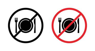 No eating sign vector