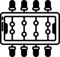 Table Soccer glyph and line vector illustration
