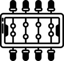 Table Soccer glyph and line vector illustration