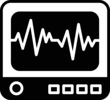 icu monitor glyph and line vector illustration